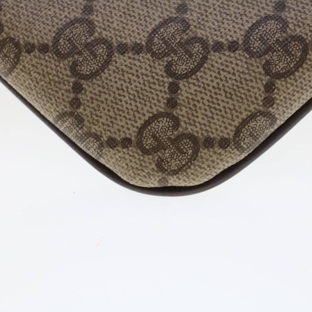 GUCCI GG Canvas Web Sherry Line Hand Bag PVC Leather Beige Red Auth 45605 - Picture 8 of 16
